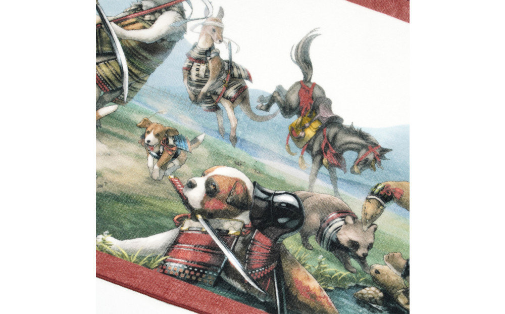 オリジナル【動物合戦絵巻フェイスタオル】第八紙／名古屋刀剣博物館
