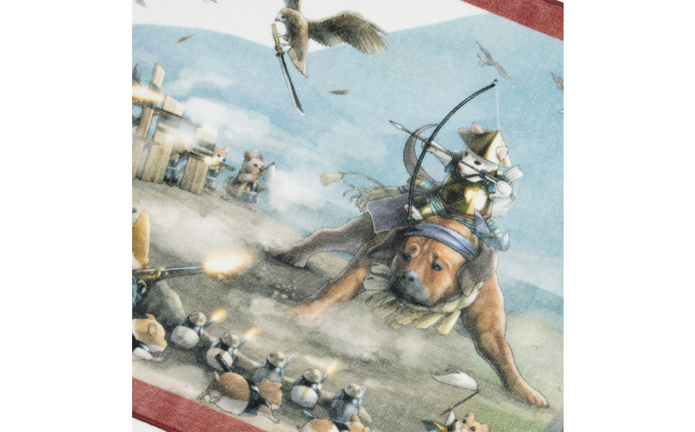 オリジナル【動物合戦絵巻フェイスタオル】第十紙／名古屋刀剣博物館