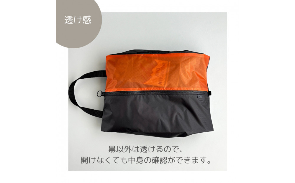 【Mサイズ・橙色】軽量ナイロンシューズケース　着替えポーチ　上靴袋
