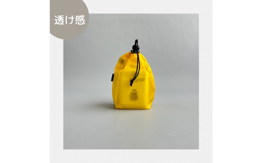 【XS 0.5L・黄色】　手のひらサイズの軽量ナイロン巾着袋