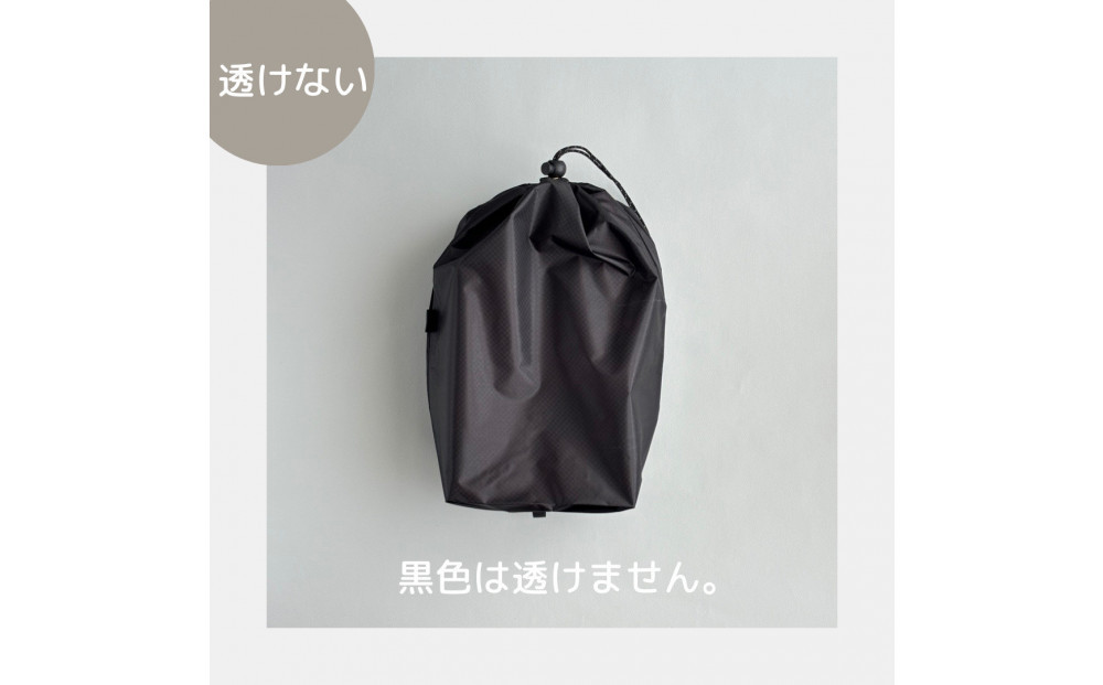 【M・3L・黒】　大きめナイロン巾着袋　スタッフバッグ　スタッフサック　バッグインバッグ　着替え袋