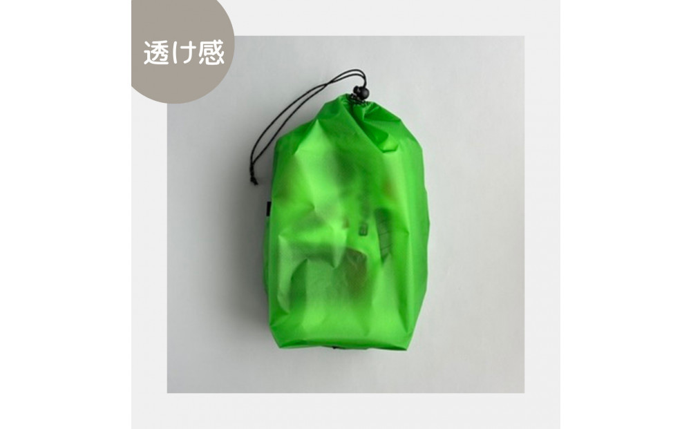 【L・5L・緑】 大きめナイロン巾着袋　スタッフバッグ　スタッフサック　バッグインバッグ　着替え袋