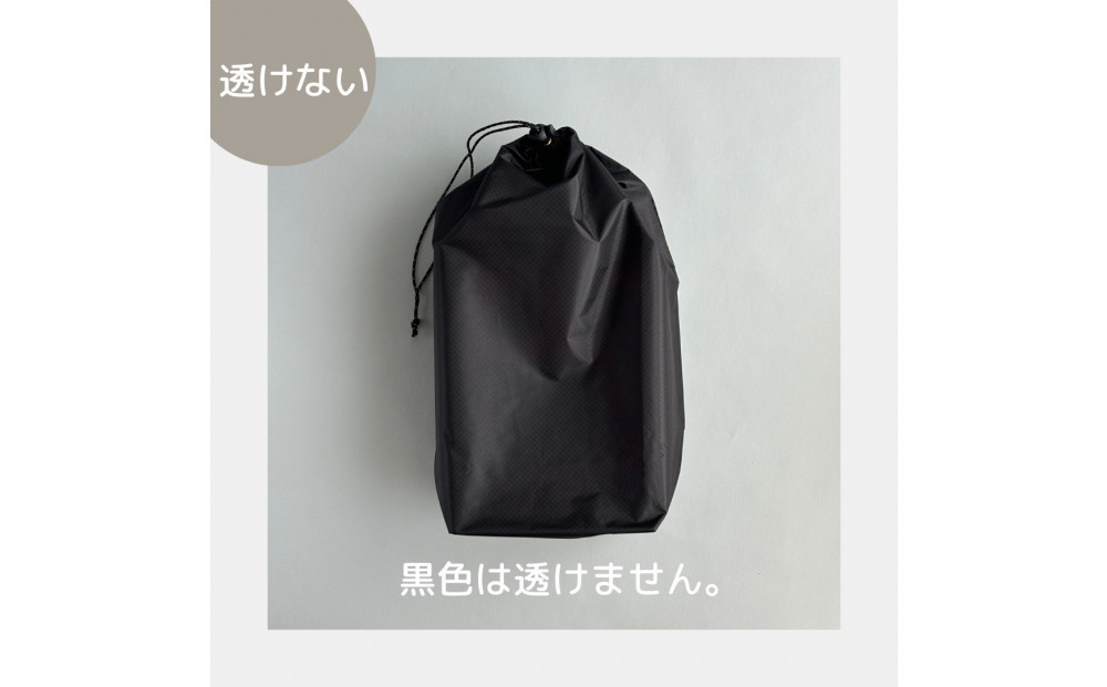 【L・5L・黒】 大きめナイロン巾着袋　スタッフバッグ　スタッフサック　バッグインバッグ　着替え袋