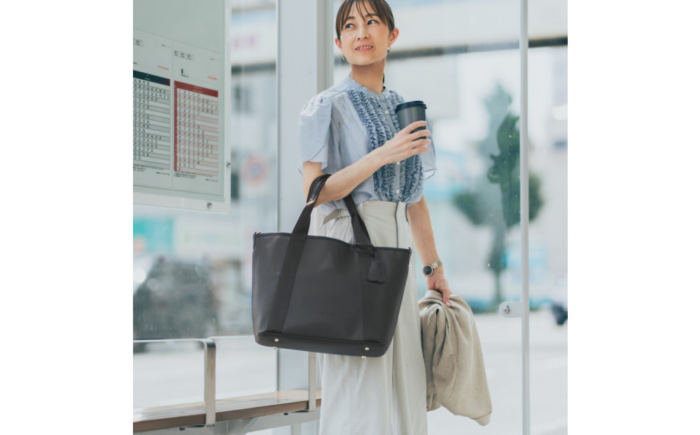 Y-STYLE 魔法の収納トートバッグ Mサイズ【ブラウン】