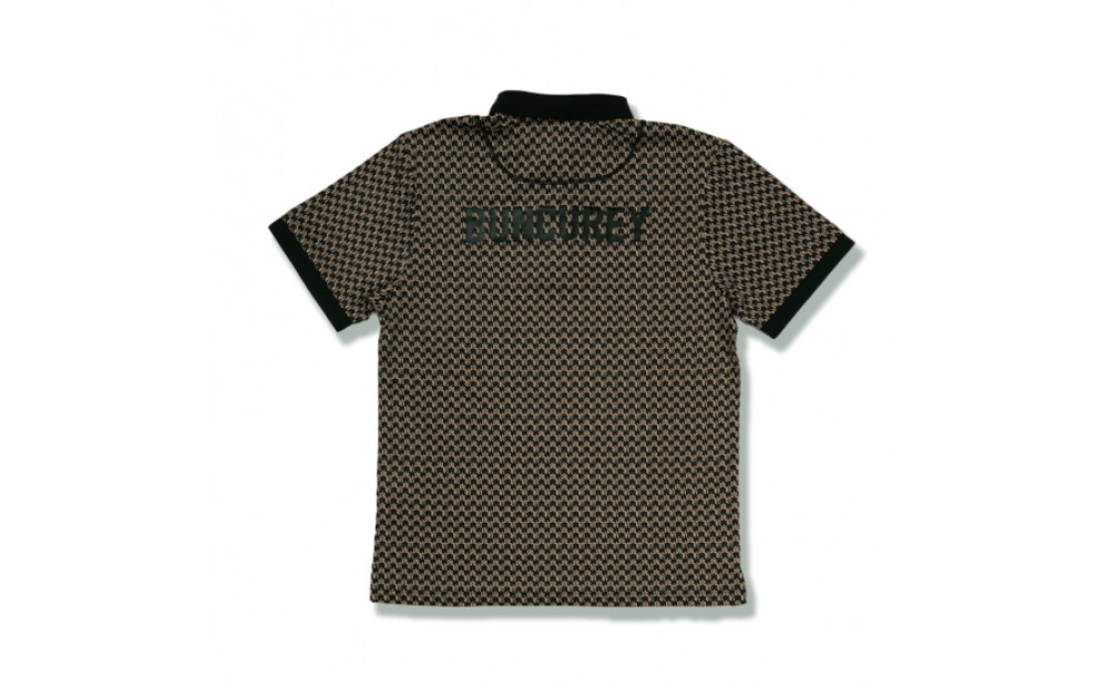 BUNCUREY　ゴルフウェア　モノグラム半袖ポロシャツ（BM23SS-01-006）ベージュ／サイズ5