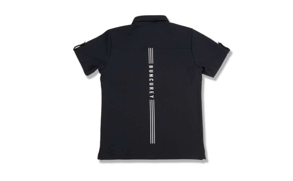BUNCUREY　ゴルフウェア　ロゴポロシャツ（BM23SS-01-042）ブラック／サイズ5