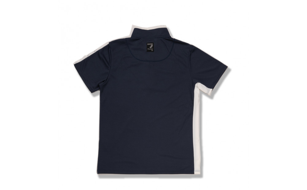 BUNCUREY　ゴルフウェア　ジップアップ半袖モックネック（BM23SS-02-008）ブルー／サイズ4