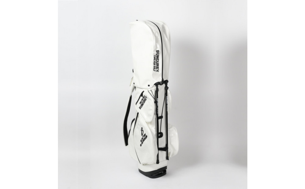 BUNCUREY　スタンド型キャディーバッグ（BM23SS-16-030）〈ホワイト〉