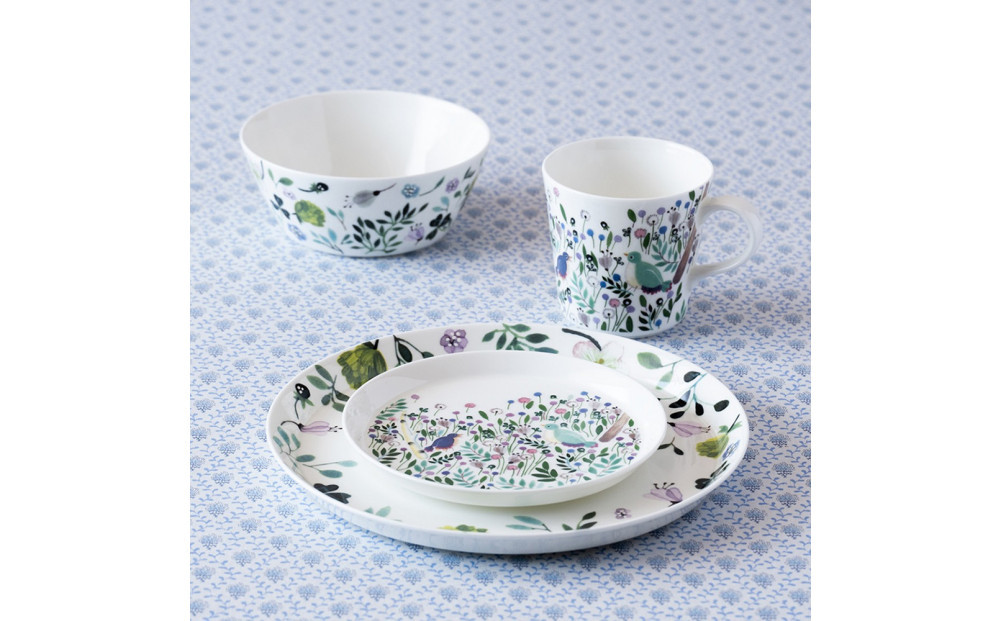 ナルミ アンナエミリア ボウル (クローバーガーデン) 14cm 3点セット 51854-23166P