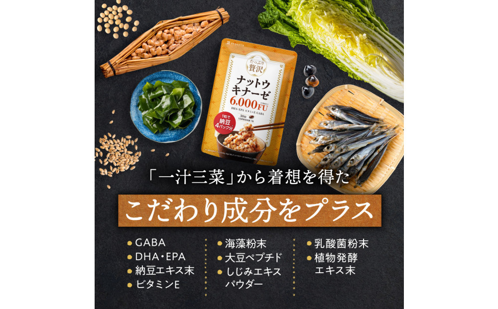 ナットウキナーゼ サプリメント たっぷり贅沢ナットウキナーゼ 1袋