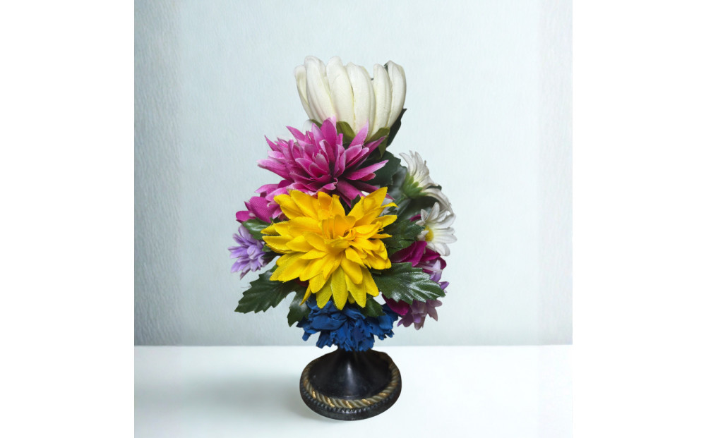 国家検定一級デザイナーのアーティシャルフラワー仏花１基　S