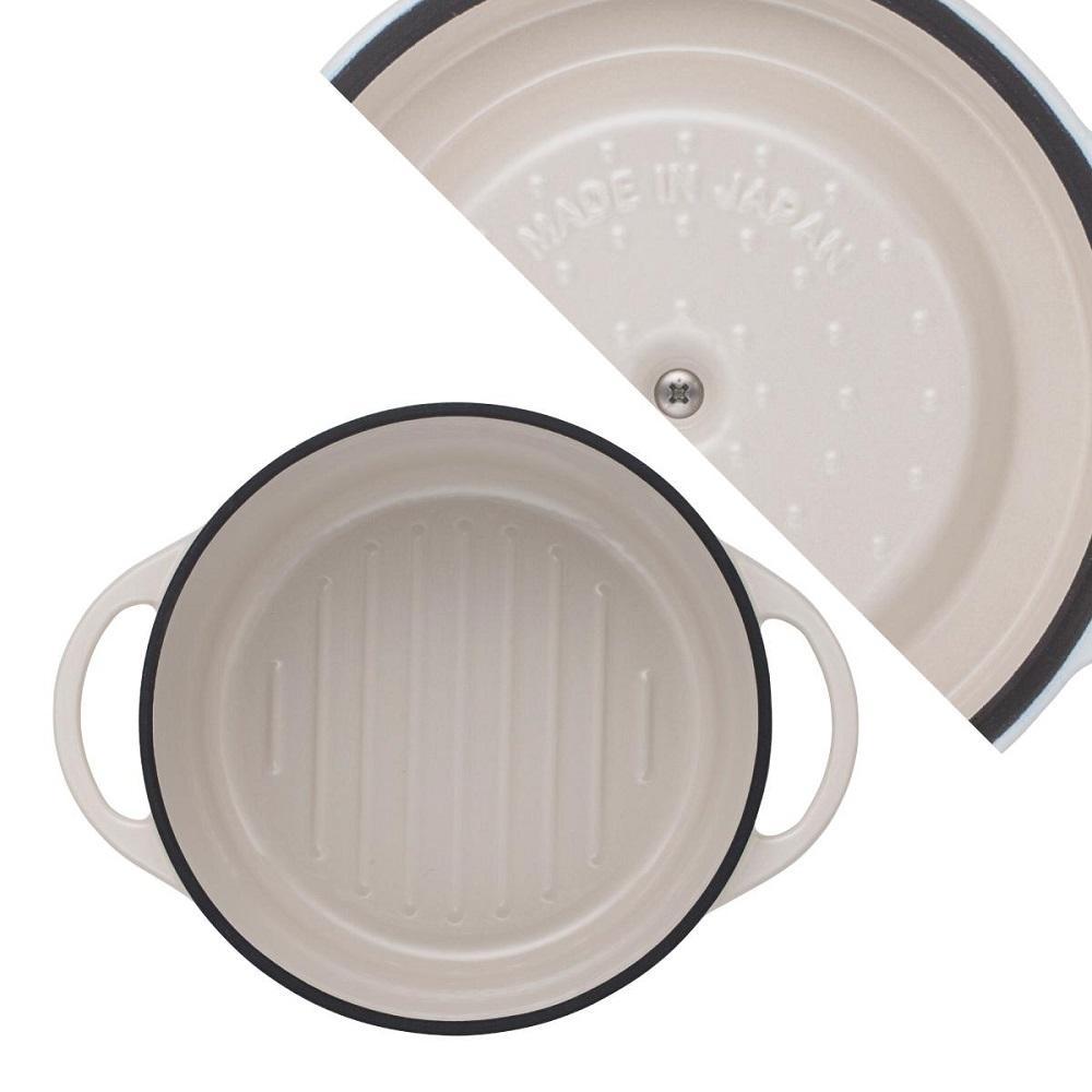 バーミキュラ オーブンポットラウンド18cm（ナチュラルベージュ） | 鍋 なべ 調理器具 VERMICULAR エナメル加工 キッチン用品 高級感 おしゃれ 人気 おすすめ 無水調理 焼き料理 グリル料理 朝食 卵料理 パン料理 ヘルシー 長持ち ギフト プレゼント 送料無料