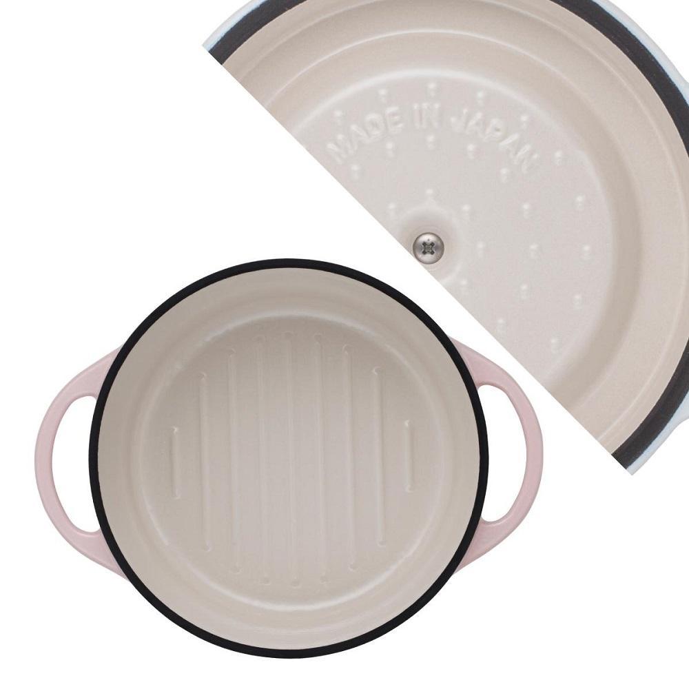 バーミキュラ オーブンポットラウンド18cm（パールピンク） | 鍋 なべ 調理器具 VERMICULAR エナメル加工 キッチン用品 高級感 おしゃれ 人気 おすすめ 無水調理 焼き料理 グリル料理 朝食 卵料理 パン料理 ヘルシー 長持ち ギフト プレゼント 送料無料