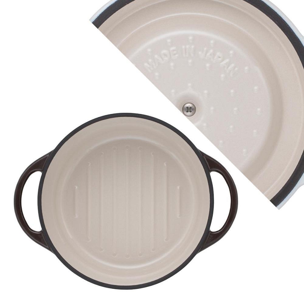 バーミキュラ オーブンポットラウンド18cm（パールブラウン） | 鍋 なべ 調理器具 VERMICULAR エナメル加工 キッチン用品 高級感 おしゃれ 人気 おすすめ 無水調理 焼き料理 グリル料理 朝食 卵料理 パン料理 ヘルシー 長持ち ギフト プレゼント 送料無料