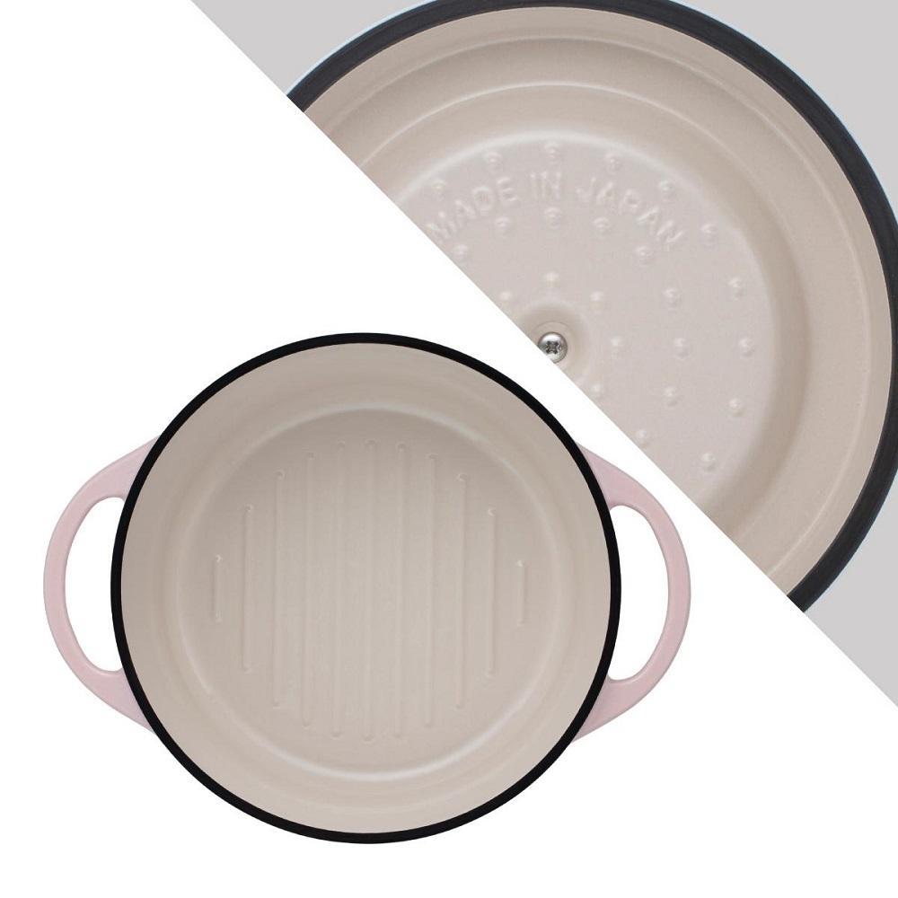 バーミキュラ オーブンポットラウンド22cm（パールピンク） | 鍋 なべ 調理器具 VERMICULAR エナメル加工 キッチン用品 高級感 おしゃれ 人気 おすすめ 無水調理 焼き料理 グリル料理 朝食 卵料理 パン料理 ヘルシー 長持ち ギフト プレゼント 送料無料