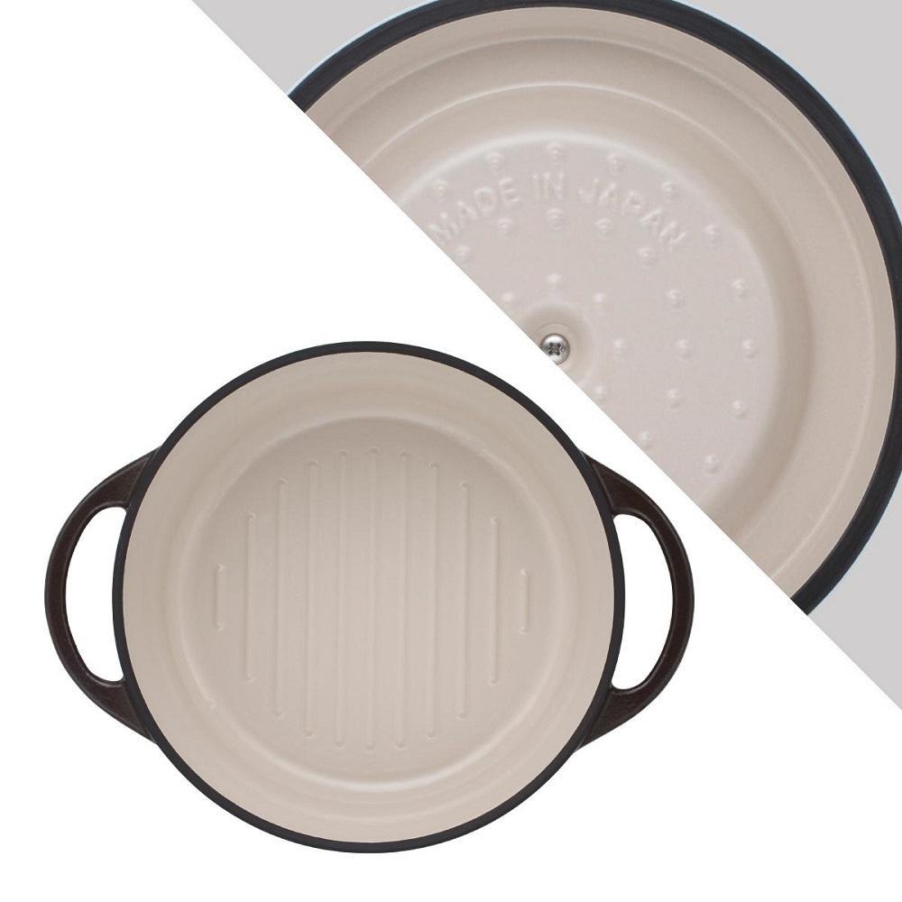 バーミキュラ オーブンポットラウンド22cm（パールブラウン） | 鍋 なべ 調理器具 VERMICULAR エナメル加工 キッチン用品 高級感 おしゃれ 人気 おすすめ 無水調理 焼き料理 グリル料理 朝食 卵料理 パン料理 ヘルシー 長持ち ギフト プレゼント 送料無料