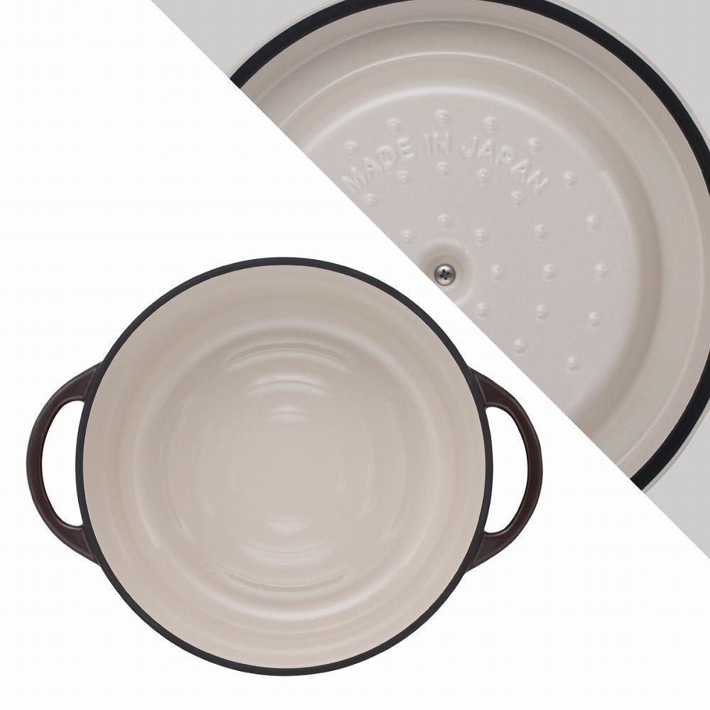 バーミキュラ オーブンポットラウンド26cm（パールブラウン） | 鍋 なべ 調理器具 VERMICULAR エナメル加工 キッチン用品 高級感 おしゃれ 人気 おすすめ 無水調理 焼き料理 グリル料理 朝食 卵料理 パン料理 ヘルシー 長持ち ギフト プレゼント 送料無料