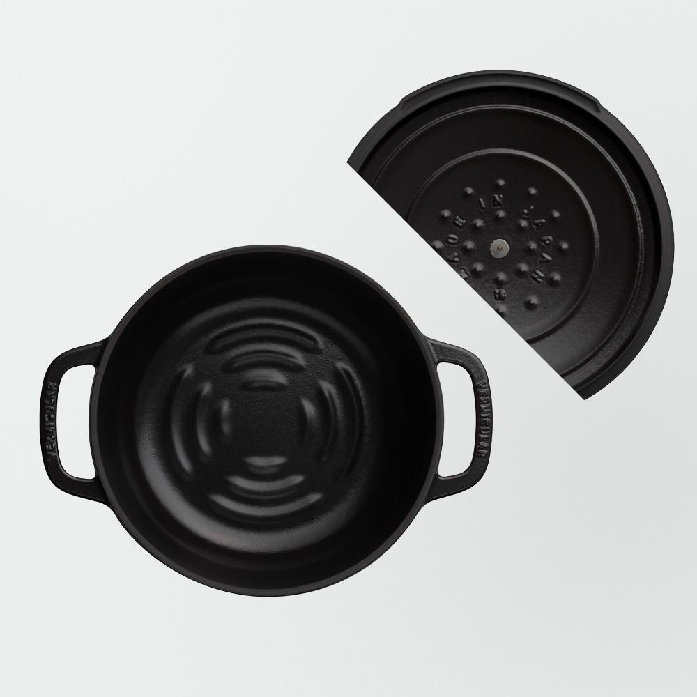 バーミキュラ オーブンポット2 18cm（マットブラック） | 鍋 なべ ホーロー鍋 調理器具 キッチン用品 VERMICULAR ガス火 ガス IH IH対応 エナメル加工 高級感 おしゃれ 無水調理 煮込み 蒸し 焼き 長持ち ギフト プレゼント 人気 おすすめ 送料無料