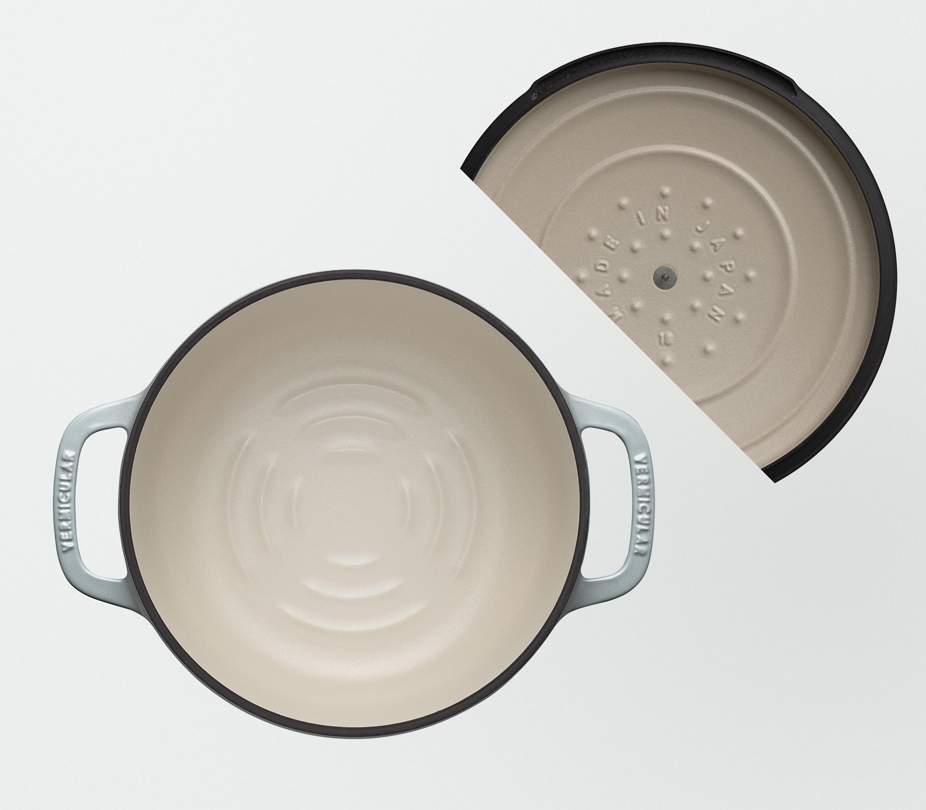バーミキュラ オーブンポット2 18cm 浅型（オイスターグレー／セルフスタンディングリッド） | 鍋 なべ ホーロー鍋 調理器具 キッチン用品 VERMICULAR ガス火 ガス IH IH対応 エナメル加工 高級感 おしゃれ 無水調理 煮込み 蒸し 焼き 長持ち ギフト プレゼント 人気 おすすめ 送料無料