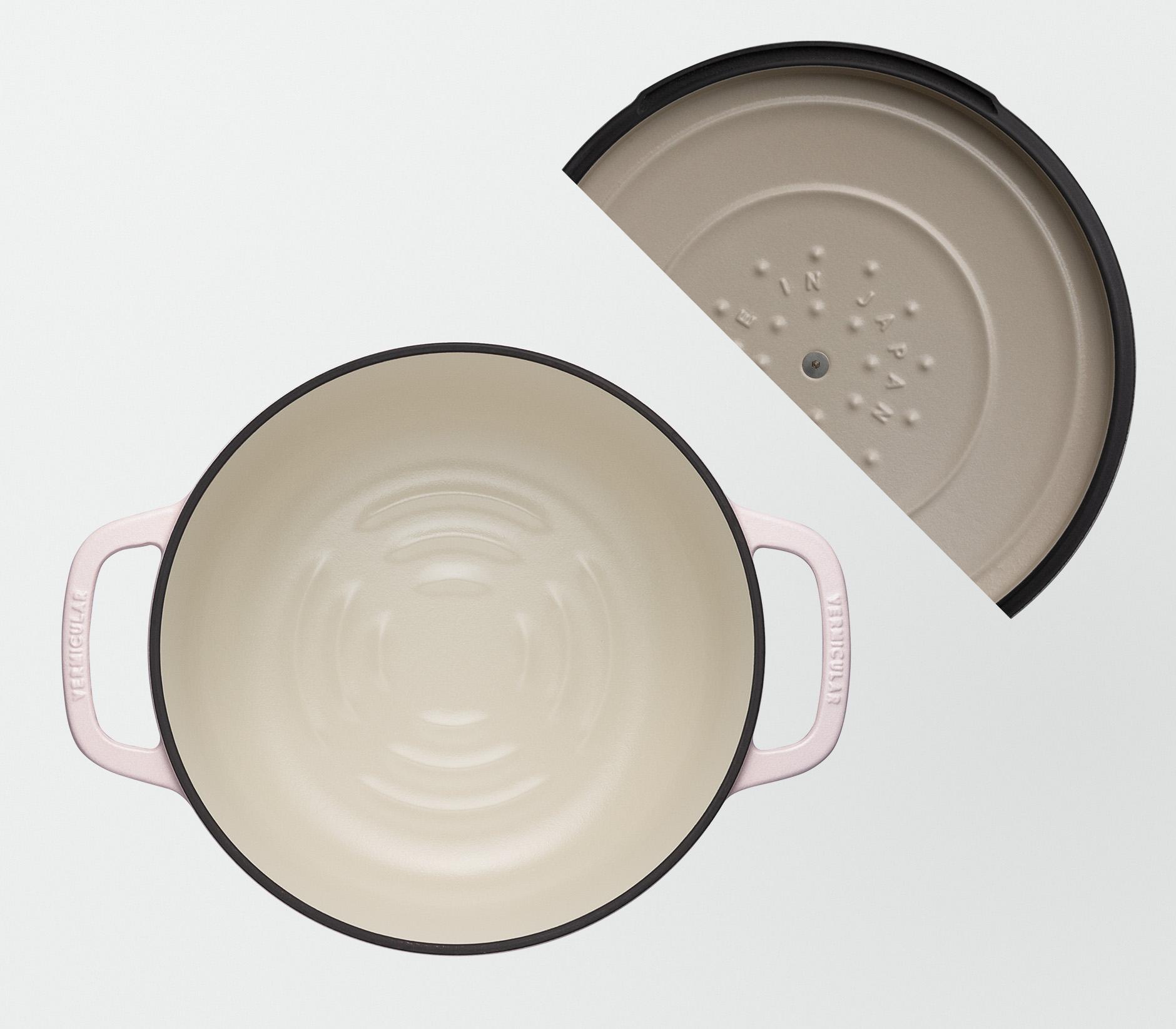 バーミキュラ オーブンポット2 22cm 浅型（マットクラウドピンク／セルフスタンディングリッド） | 鍋 なべ ホーロー鍋 調理器具 キッチン用品 VERMICULAR ガス火 ガス IH IH対応 エナメル加工 高級感 おしゃれ 無水調理 煮込み 蒸し 焼き 長持ち ギフト プレゼント 人気 おすすめ 送料無料