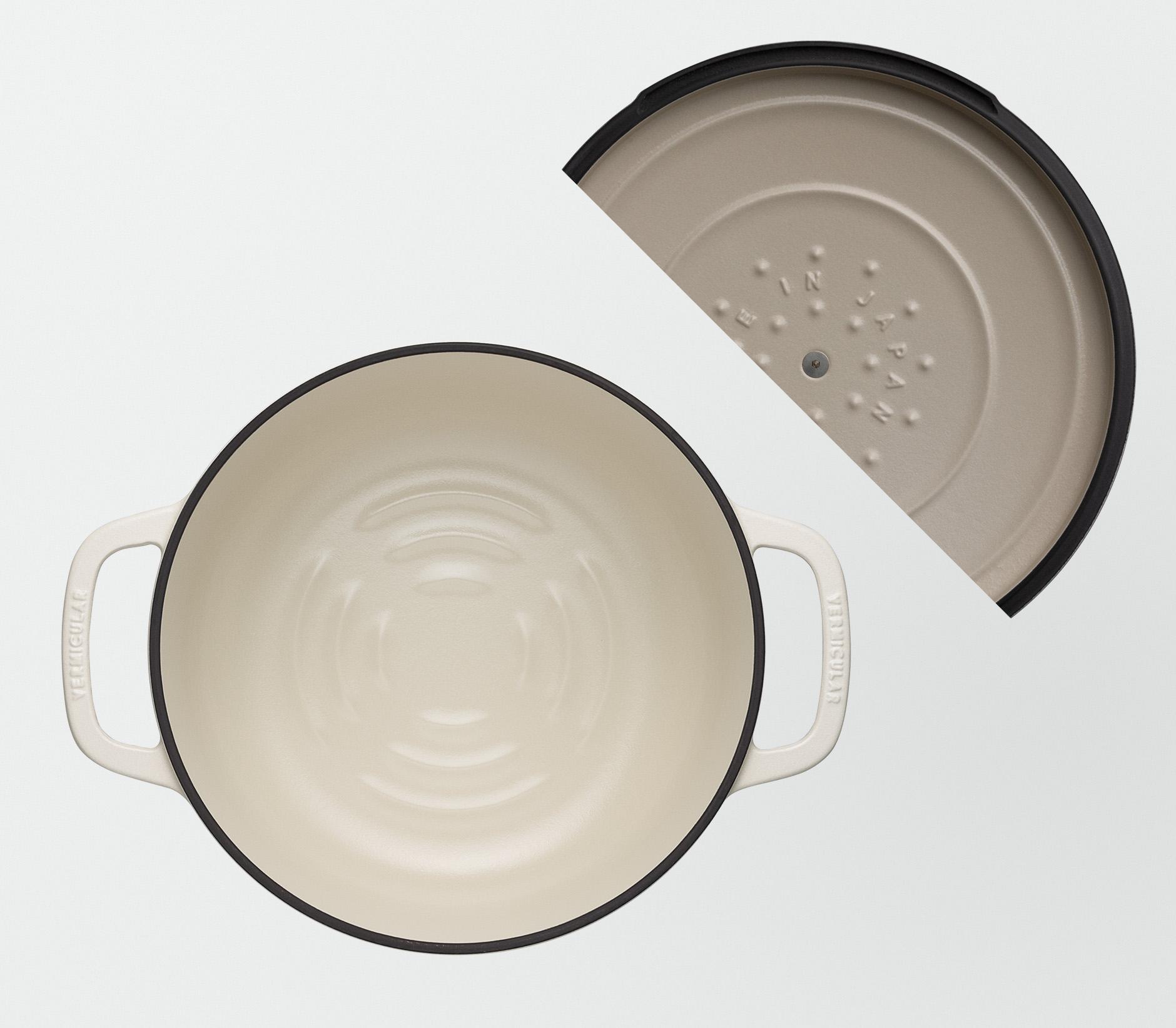 バーミキュラ オーブンポット2 22cm 浅型（マットリネンベージュ／セルフスタンディングリッド） | 鍋 なべ ホーロー鍋 調理器具 キッチン用品 VERMICULAR ガス火 ガス IH IH対応 エナメル加工 高級感 おしゃれ 無水調理 煮込み 蒸し 焼き 長持ち ギフト プレゼント 人気 おすすめ 送料無料