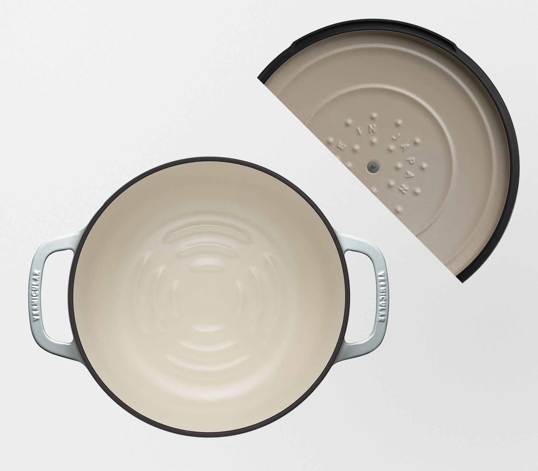 バーミキュラ オーブンポット2 22cm 浅型（オイスターグレー／セルフスタンディングリッド） | 鍋 なべ ホーロー鍋 調理器具 キッチン用品 VERMICULAR ガス火 ガス IH IH対応 エナメル加工 高級感 おしゃれ 無水調理 煮込み 蒸し 焼き 長持ち ギフト プレゼント 人気 おすすめ 送料無料