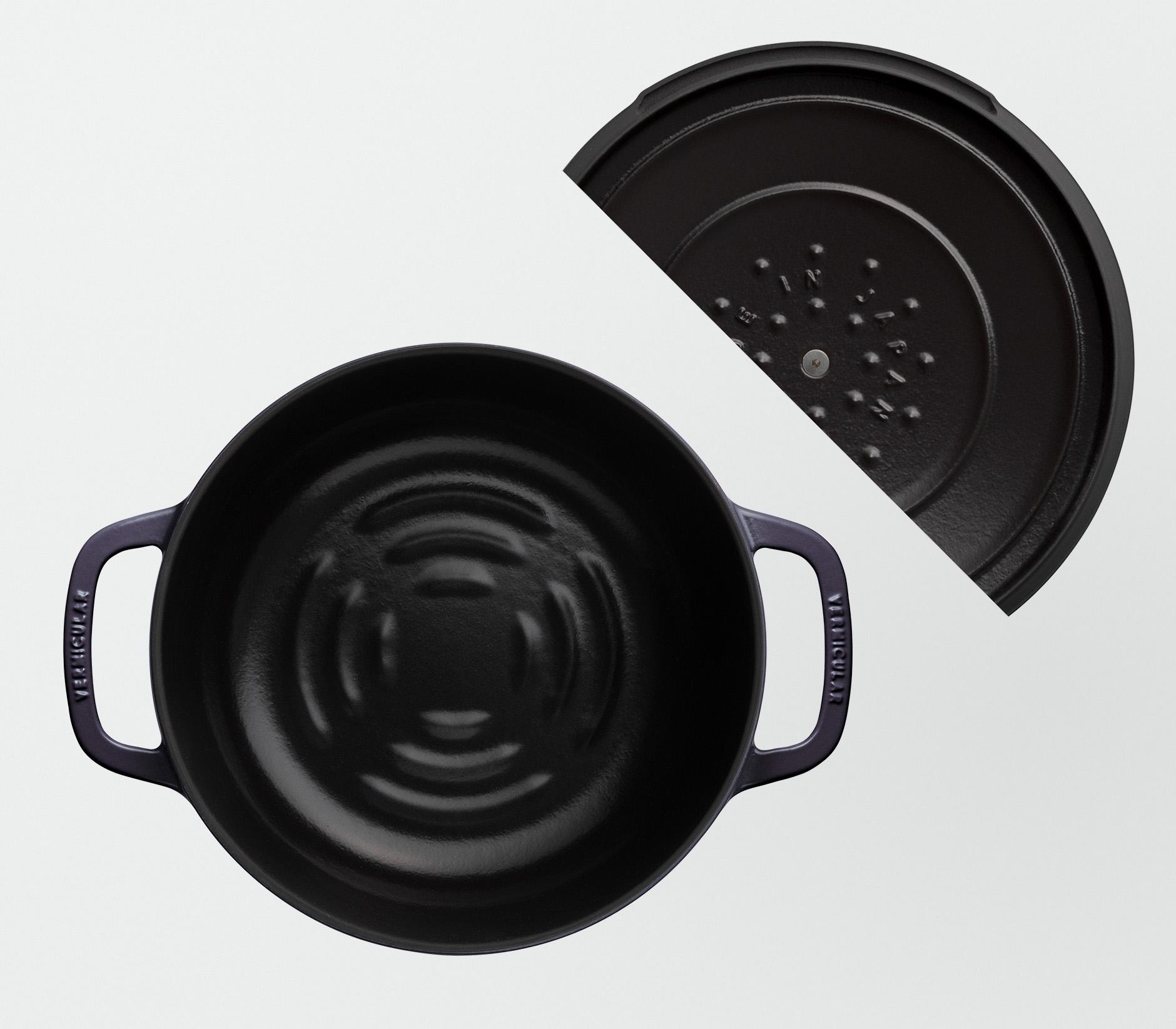 バーミキュラ オーブンポット2 22cm 浅型（オーシャンネイビー／セルフスタンディングリッド） | 鍋 なべ ホーロー鍋 調理器具 キッチン用品 VERMICULAR ガス火 ガス IH IH対応 エナメル加工 高級感 おしゃれ 無水調理 煮込み 蒸し 焼き 長持ち ギフト プレゼント 人気 おすすめ 送料無料