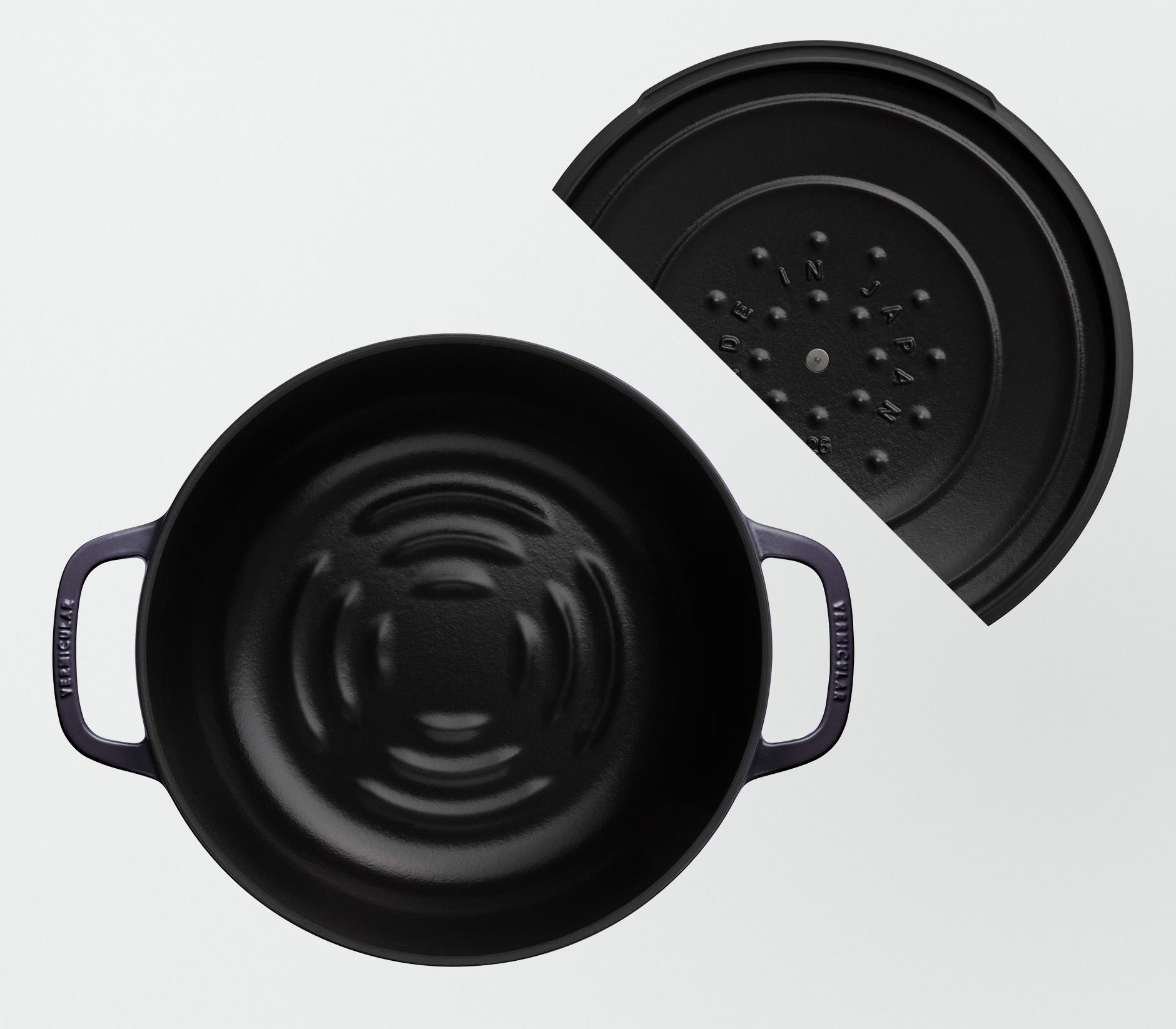 バーミキュラ オーブンポット2 26cm 浅型（オーシャンネイビー／セルフスタンディングリッド） | 鍋 なべ ホーロー鍋 調理器具 キッチン用品 VERMICULAR ガス火 ガス IH IH対応 エナメル加工 高級感 おしゃれ 無水調理 煮込み 蒸し 焼き 長持ち ギフト プレゼント 人気 おすすめ 送料無料