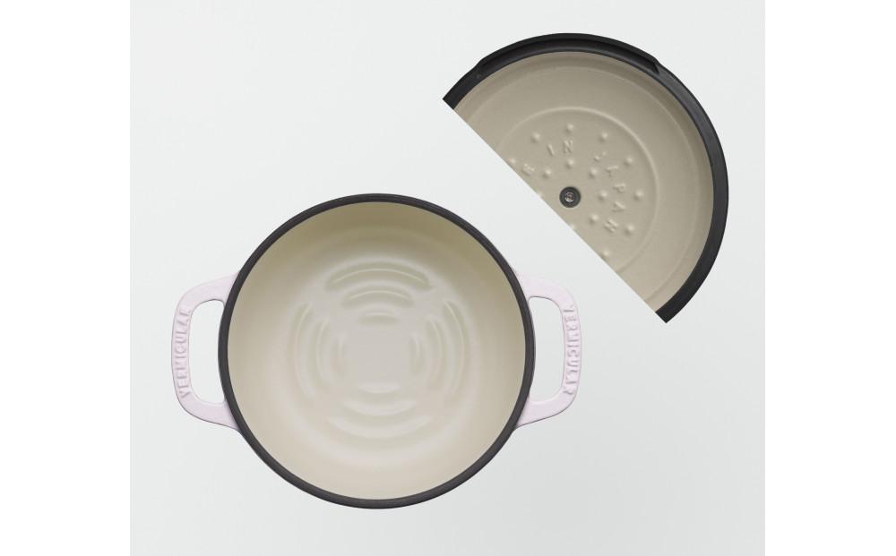 オーブンポット2 MINI 14cm【マットクラウドピンク】（セルフスタンディングリッド） | 鍋 なべ ホーロー鍋 調理器具 キッチン用品 バーミキュラ VERMICULAR ガス火 ガス IH IH対応 エナメル加工 高級感 おしゃれ 無水調理 煮込み 蒸し 焼き 長持ち ギフト プレゼント 人気 おすすめ 送料無料