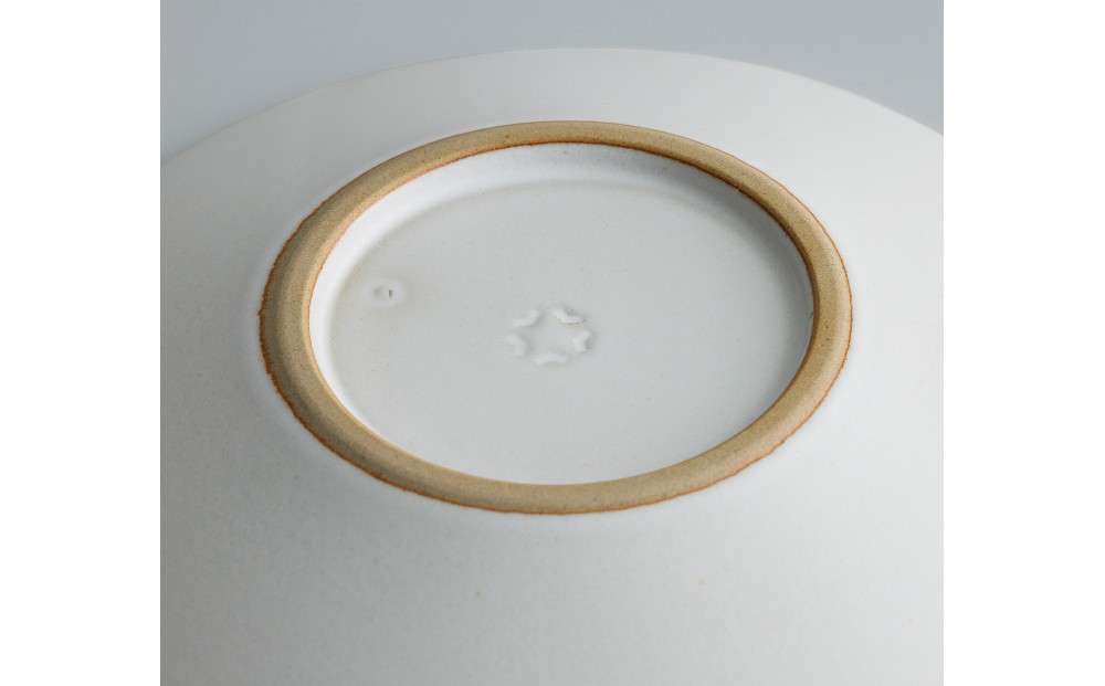 Tableware Shallow Bowl Curveペアセット21cm 乳白