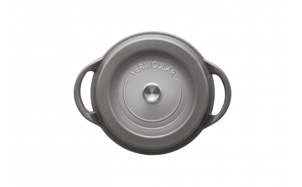 オーブンポットラウンド 22cm 浅型　シェフモデル　【パールグレー】