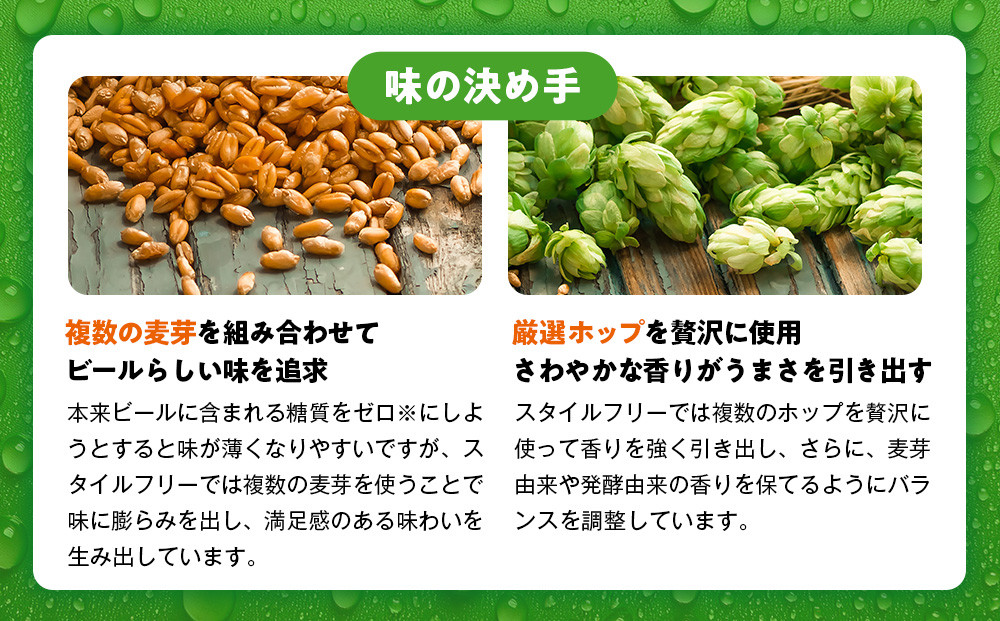 糖質ゼロ　アサヒ　スタイルフリー　生500ml缶　24本入　1ケース