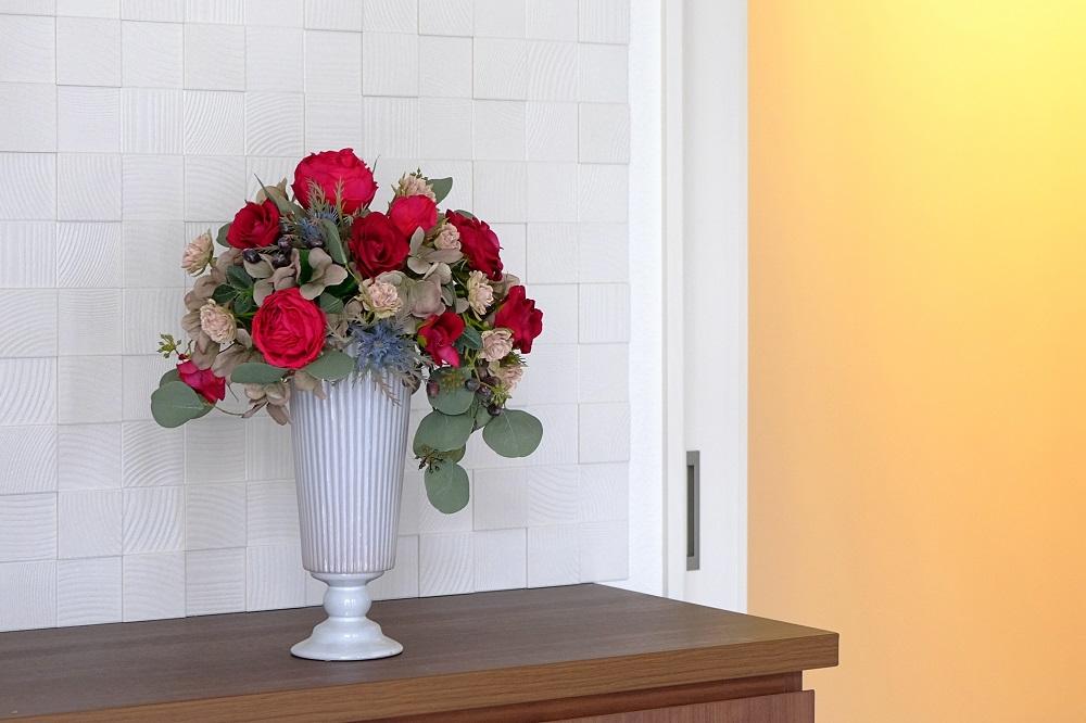 アーティフィシャルフラワー　アレンジメント～アンティークカラー（コンポートタイプ）～