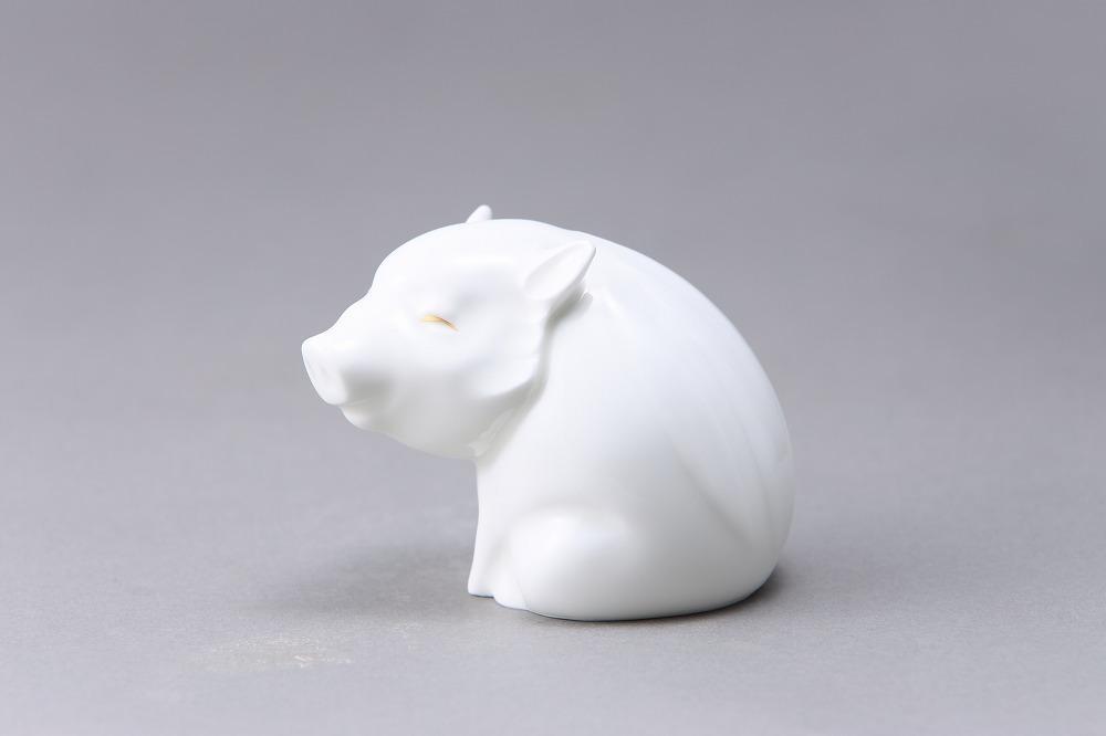 ノリタケの森オリジナル　干支ベビー イノシシ　M033　K079