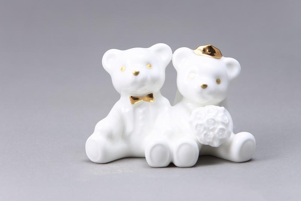 ノリタケの森ベアシリーズ　ウェディングベア　M055　K156