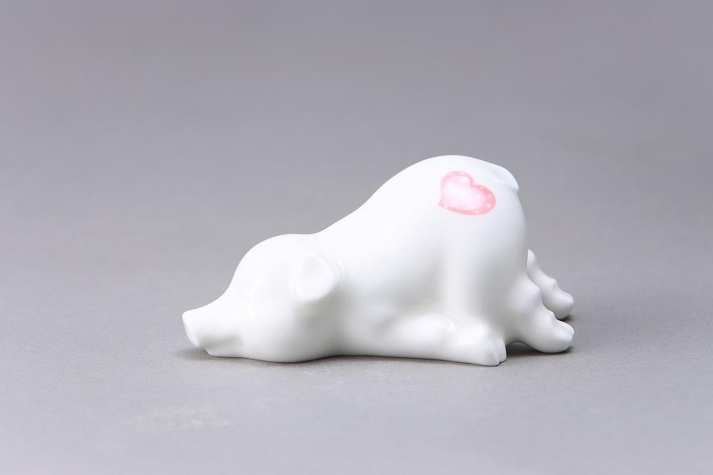 ノリタケの森フィギュア　幸せの子ブタ 寝ぶた　M063　K178