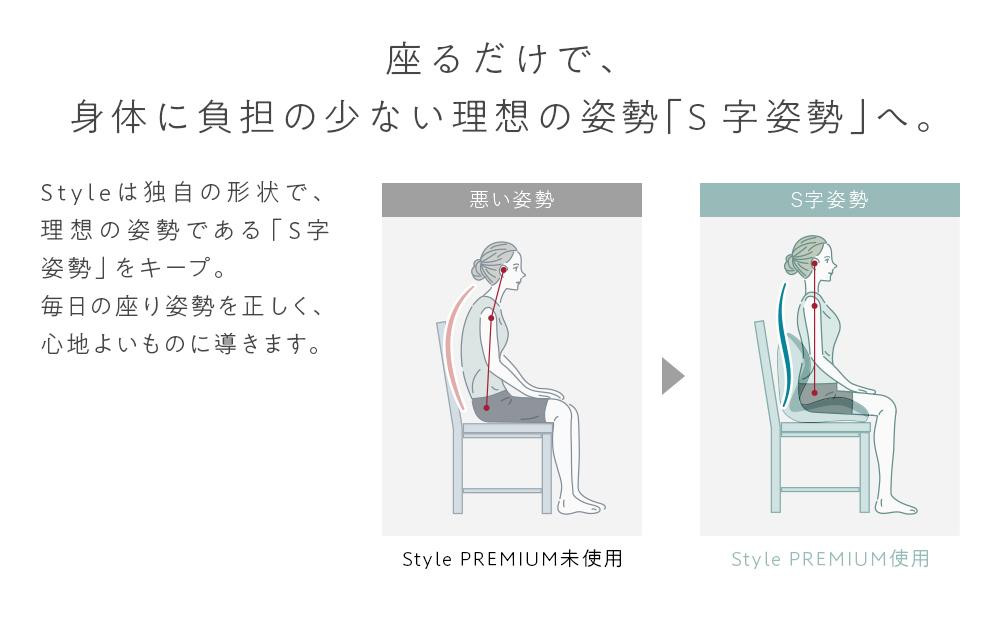 Style PREMIUM【グレー】 | スタイルプレミアム 骨盤 椅子 座椅子 姿勢サポート 姿勢矯正 健康グッズ 人気 おすすめ 腰痛対策 体幹サポート 美姿勢 健康器具 送料無料 名古屋市
