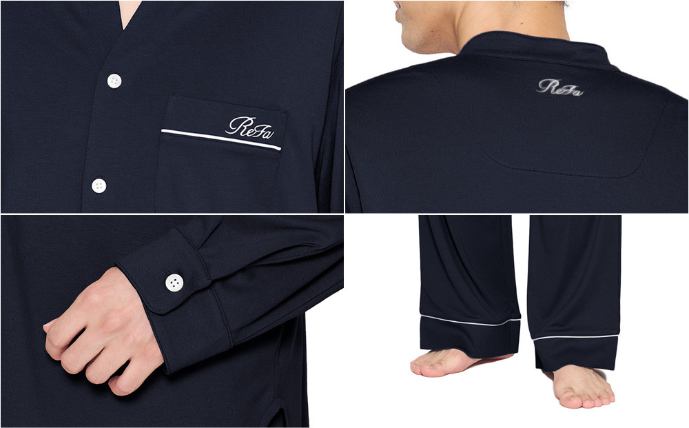 【ピンク Sサイズ】リファ バイタルテック モイストスムース スタンドカラースリープウェア/MEN