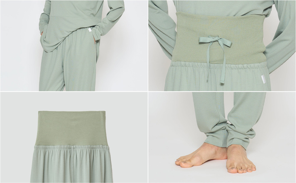 【グリーン LLサイズ】リファ バイタルテック モイストスムース ジョガーパンツ