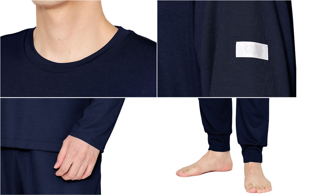 【ダークグレー SSサイズ】リファ バイタルテック モイストスムース ロングスリーブプルオーバー/MEN