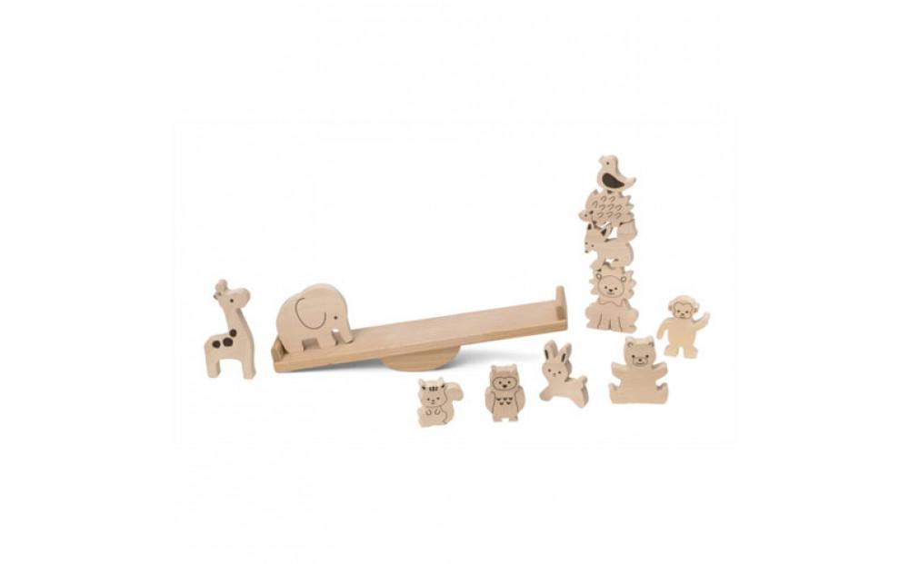 木のおもちゃ  ＭＯＣＣＯ   森のどうぶつシーソー木製 知育 プレゼント 贈り物 お祝い 対象年齢3歳から