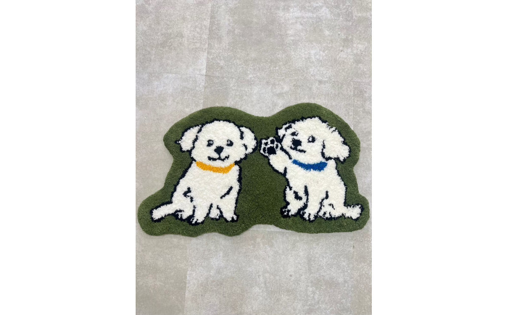 【タフティング体験】タフティングでつくる世界に1つのオリジナルラグマット　小サイズ　縦50cm×横60cm