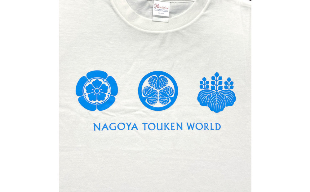 オリジナル【三英傑家紋Tシャツ】Lサイズ（ホワイト）／名古屋刀剣博物館