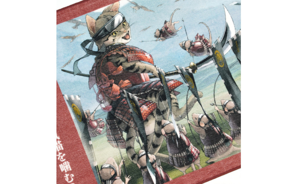 オリジナル【動物合戦絵巻フェイスタオル】第九紙／名古屋刀剣博物館