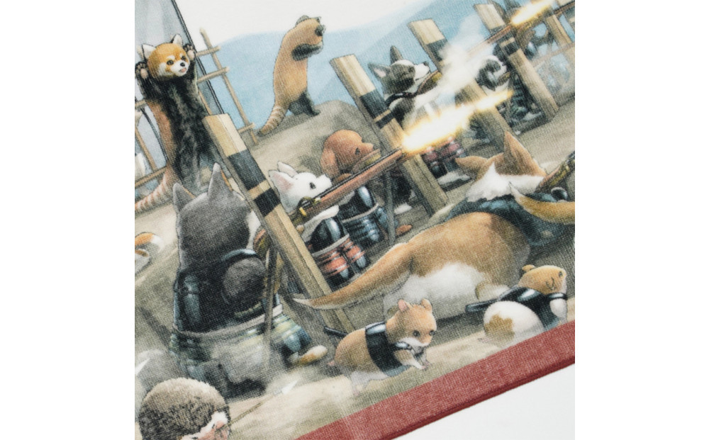オリジナル【動物合戦絵巻フェイスタオル】第十紙／名古屋刀剣博物館