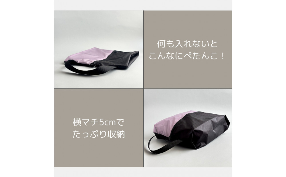 【Mサイズ・ラベンダー】軽量ナイロンシューズケース　着替えポーチ　上靴袋