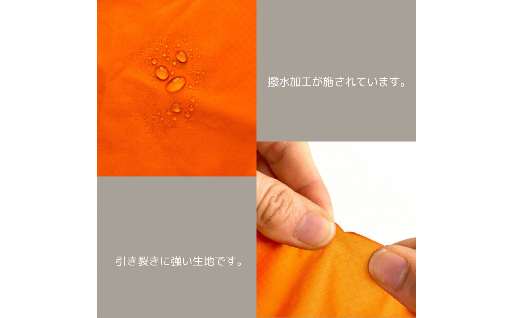 【XS 0.5L・オレンジ】　手のひらサイズの軽量ナイロン巾着袋