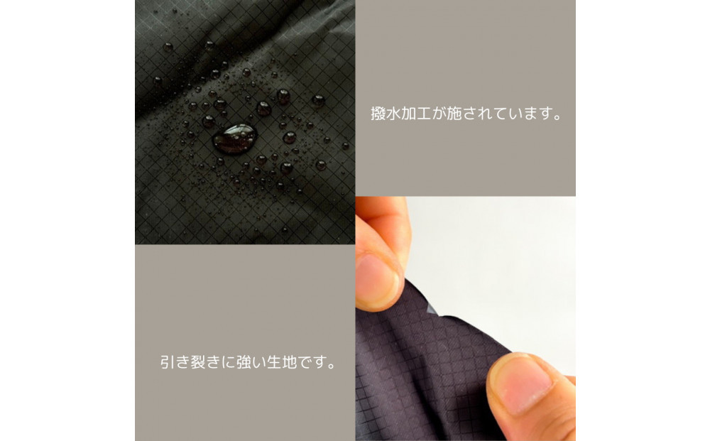 【M・3L・黒】　大きめナイロン巾着袋　スタッフバッグ　スタッフサック　バッグインバッグ　着替え袋