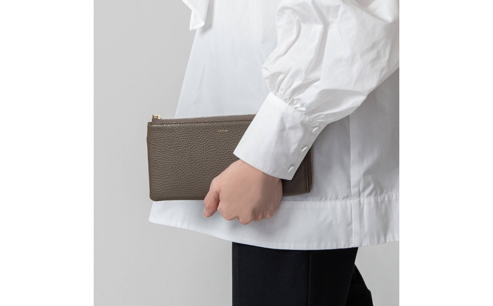 Y-STYLE 魔法の収納 薄型ロングウォレット【グレイッシュピンク】