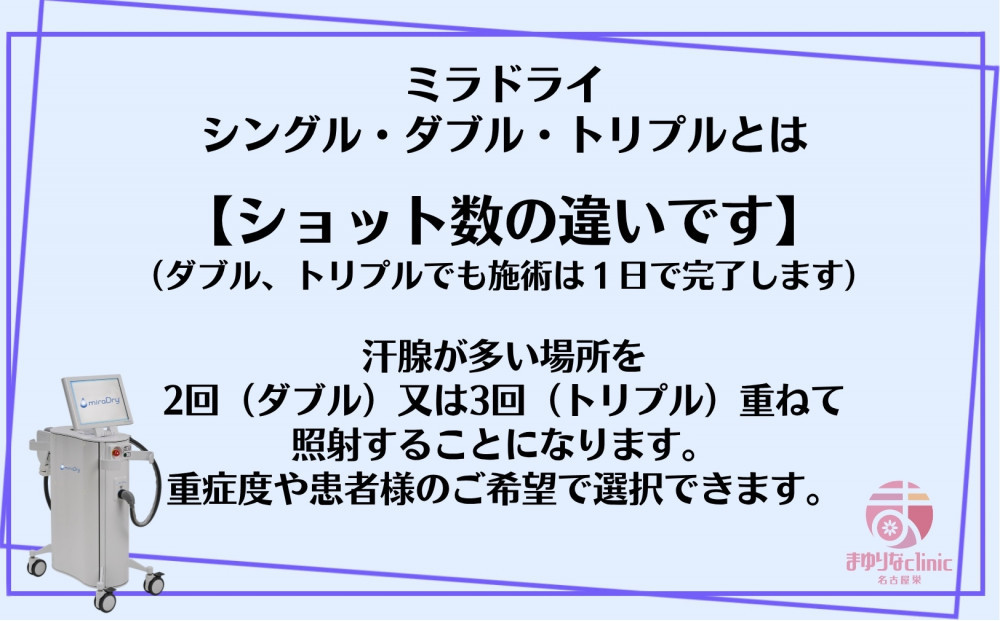 【切らないワキガ治療】ミラドライ（両脇）【ダブル照射】　広範囲照射